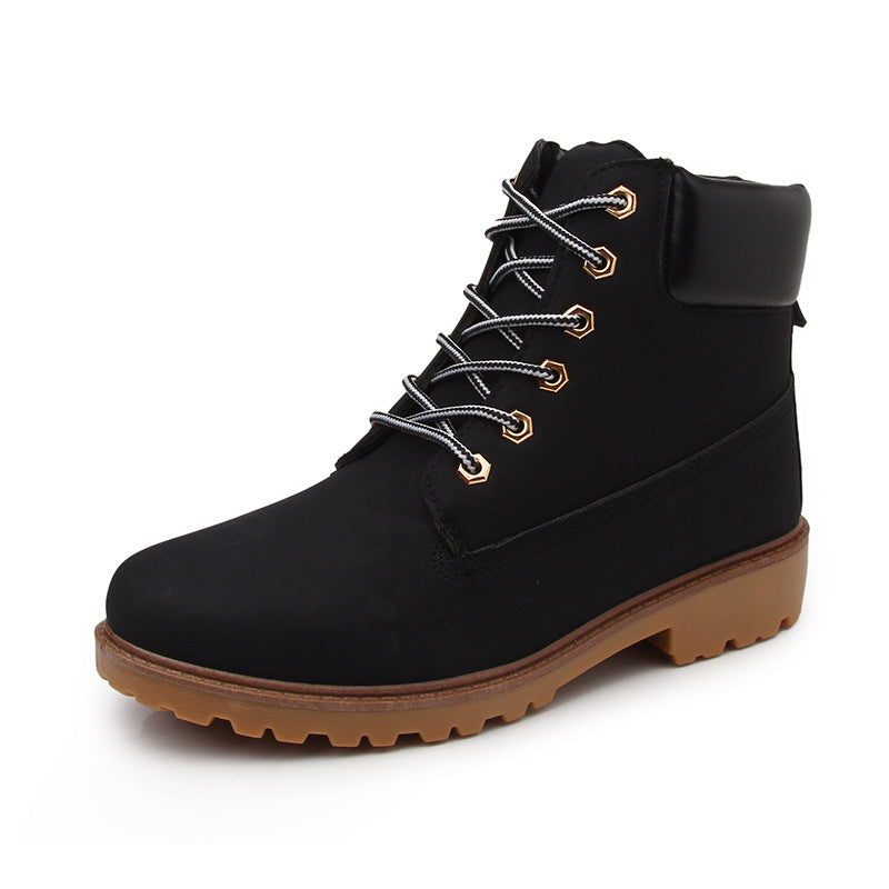 Mens CottonQuilted Dr MartensStyle BootsHighTop Casual Work Boots
