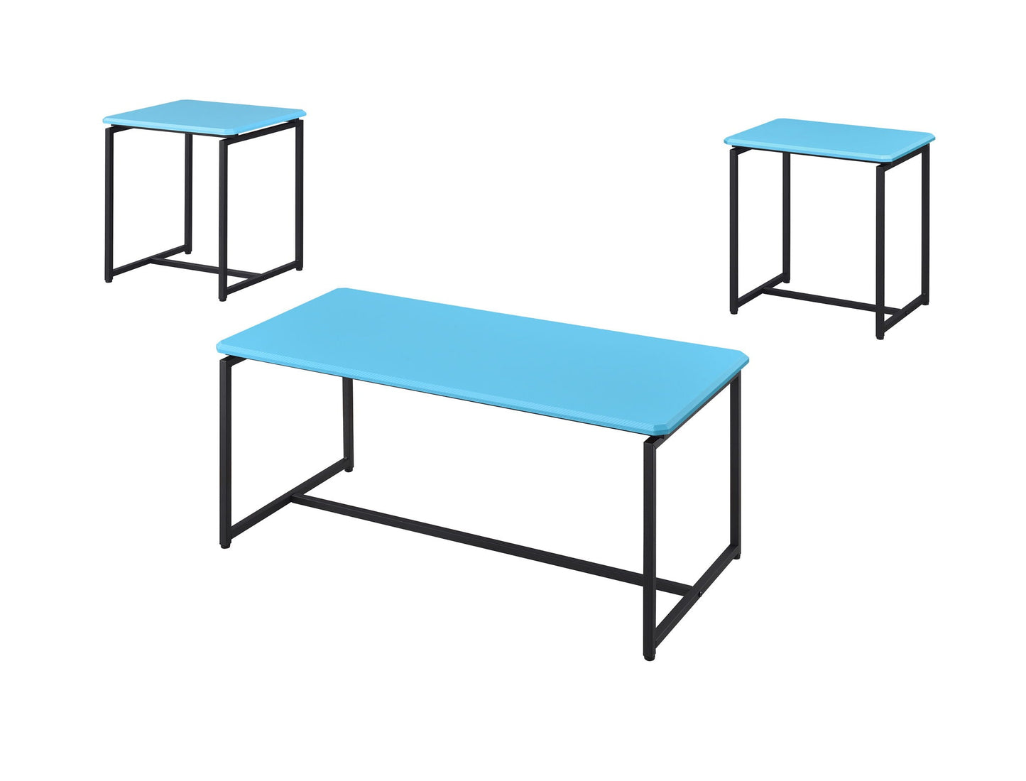 GT 3 Piece Carbon Fiber Wrap Coffee Table And End Table Set