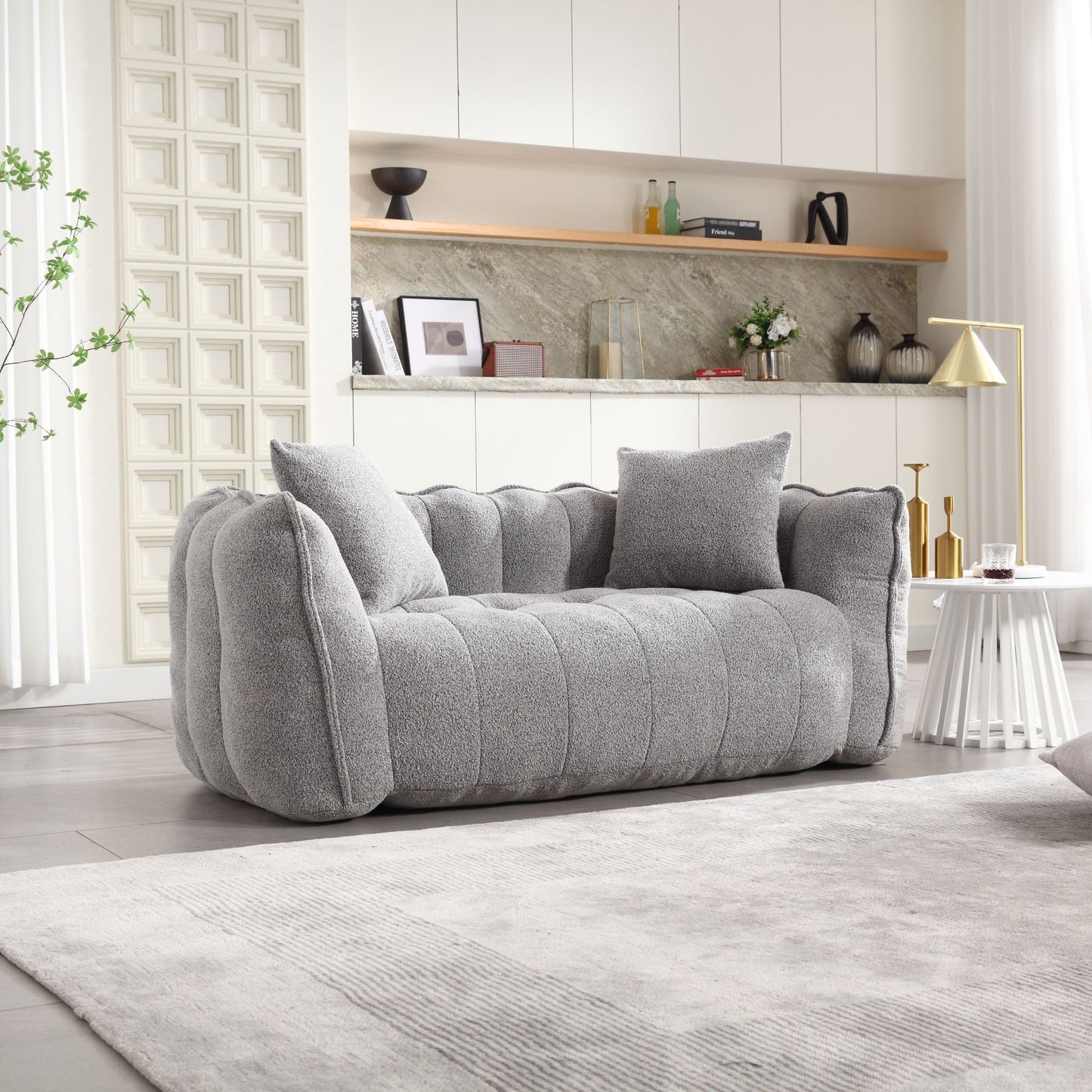 Cozy Beanbag Chair With High Resilience Foam Core For 2