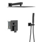 Dual Shower Head System With 12" Square Rain Shower And Rough In Valve