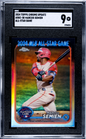 Graded 2024 Topps Chrome Update Marcus Semien #ASGC-38 All Star Game Baseball Card SGC 9 Mint