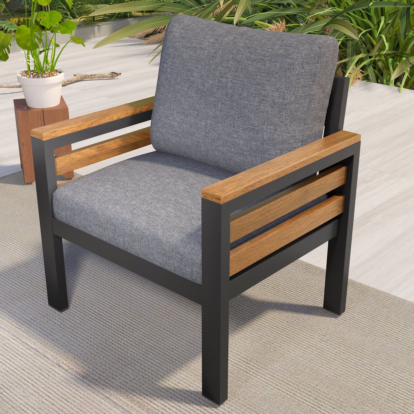 GO 4-Piece Outdoor Furniture Sofa Set for 5 People