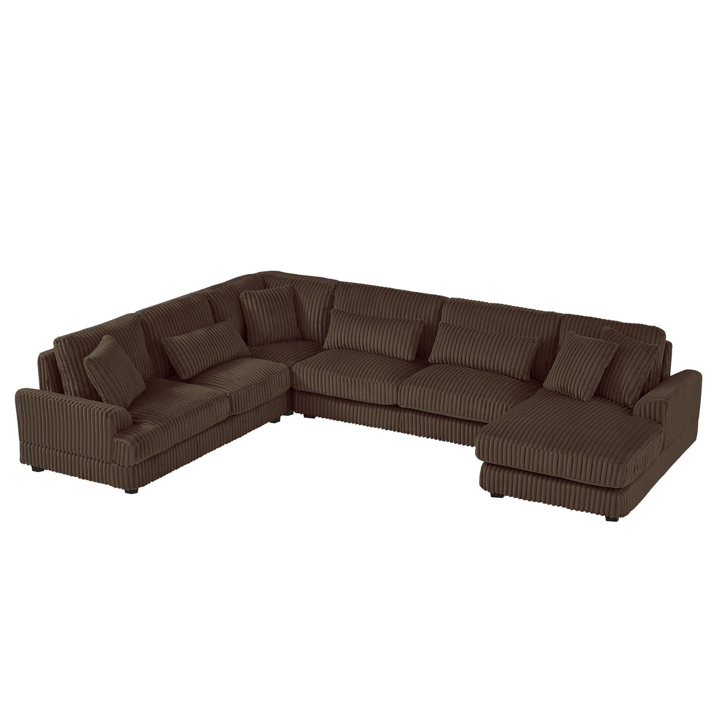 Oversized Sectional Sofa U - Shaped Sofa Couch Modern Sofa Upholstered In Soft With A Chaise Lounge For Living Room