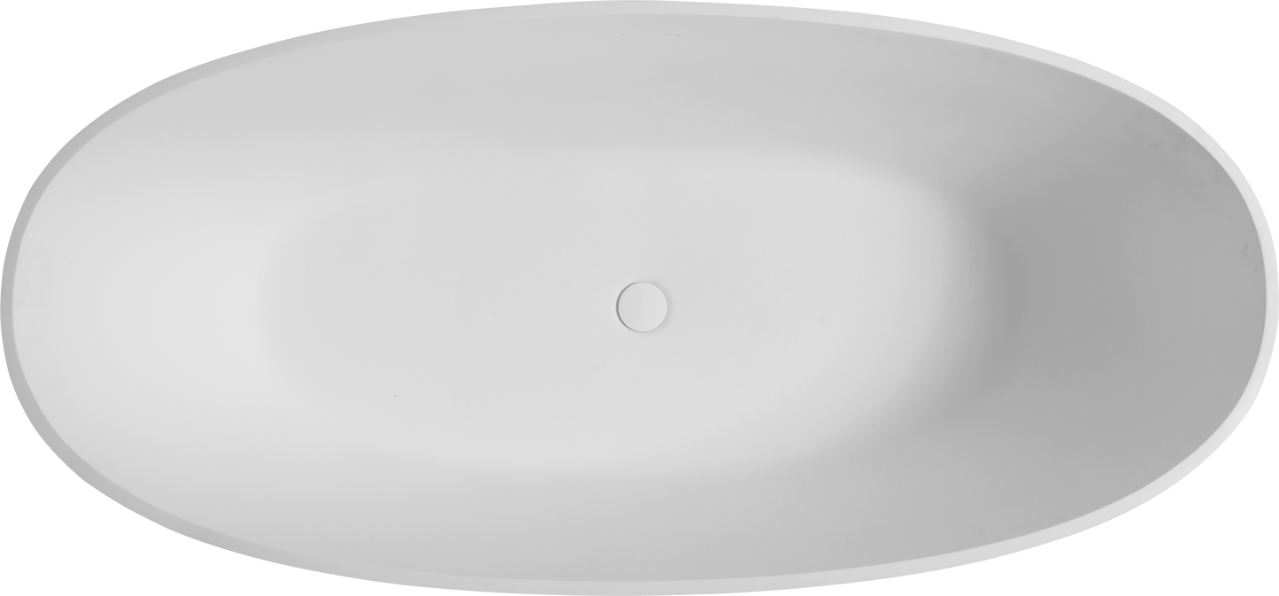 65" Freestanding Solid Surface Bathtub