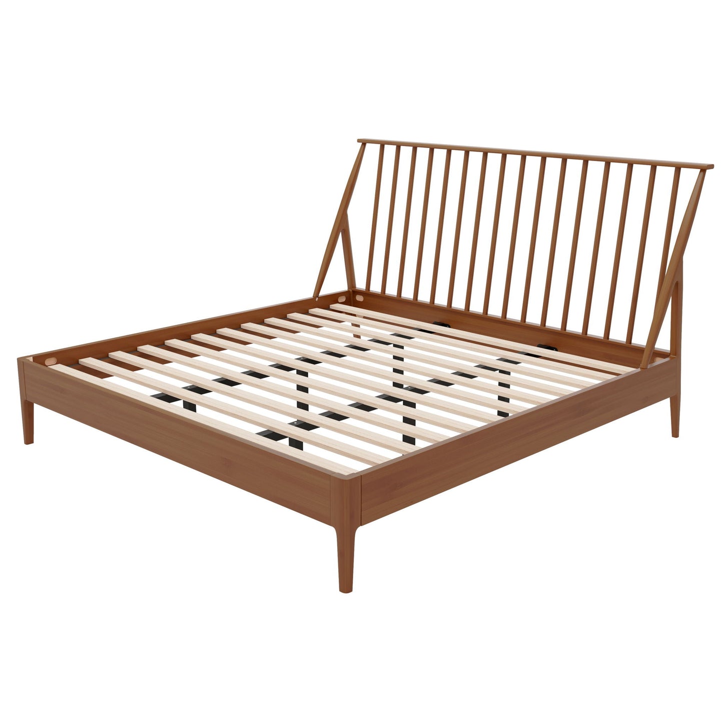 Bohemian Platform Bed With Tall Headboard