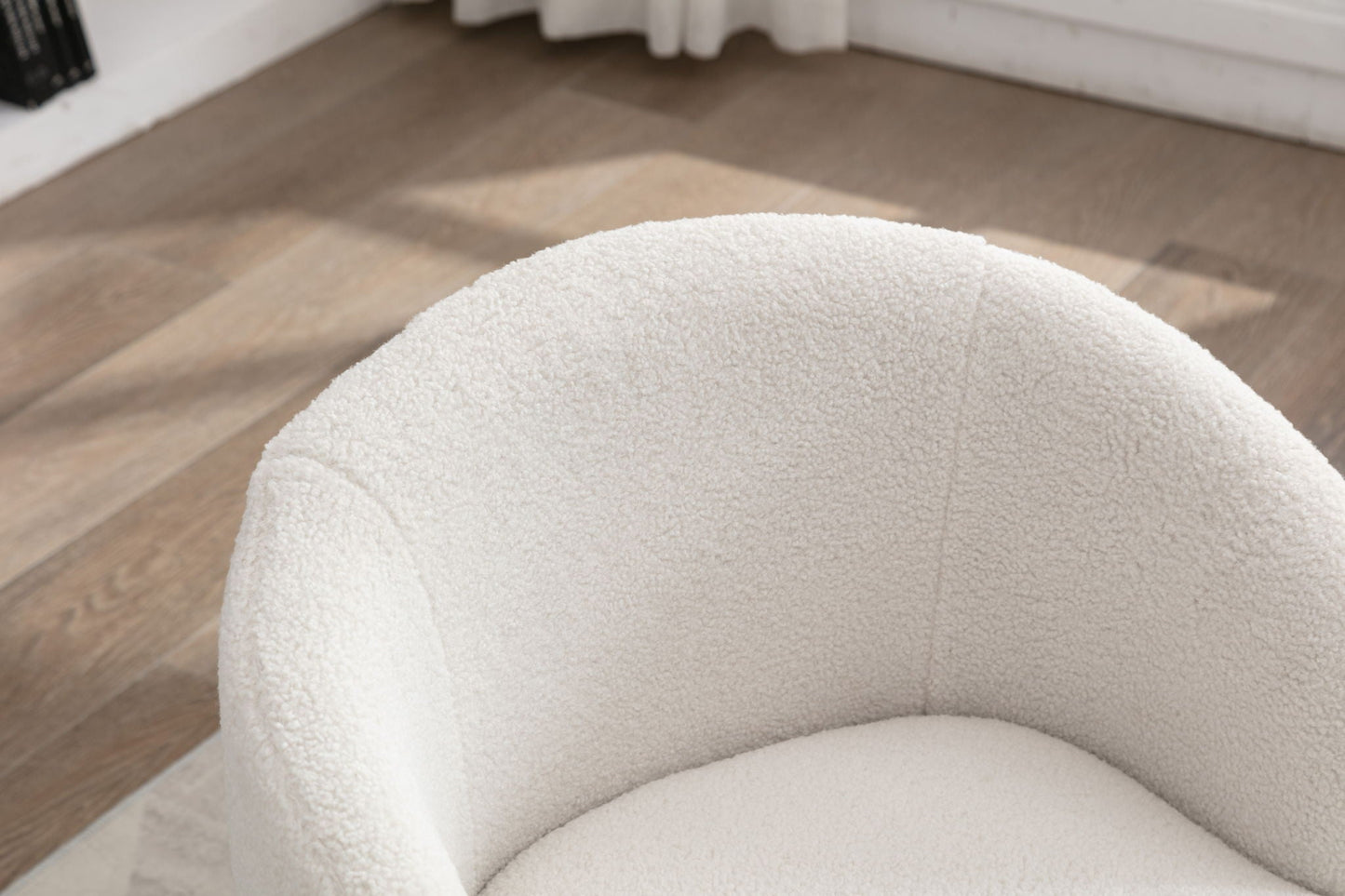 Teddy Fabric Swivel Accent Armchair Barrel Chair