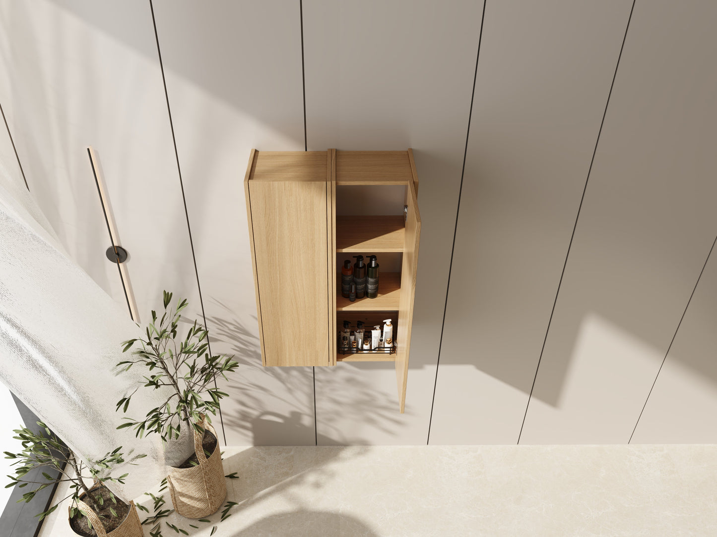 24 Inch Wall Mounted Side Cabinet Combination