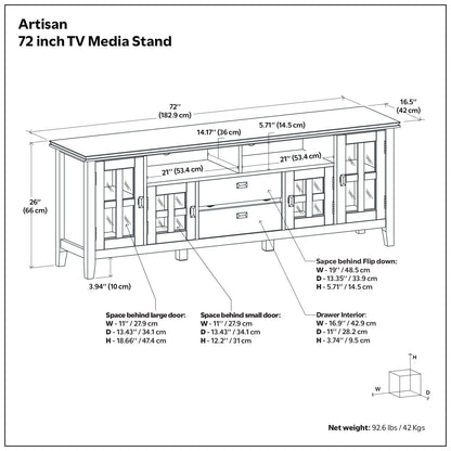 Artisan - TV Media Stand - Russet Brown