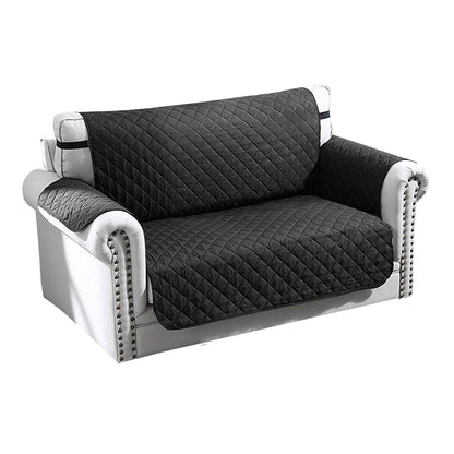 Reversible Sofa Cover Chair Loveseat Couch Microfiber Slipcover Cushion Furniture Protector Shield Water-Resistant w/ Elastic Strap for Kids Pet Dog C