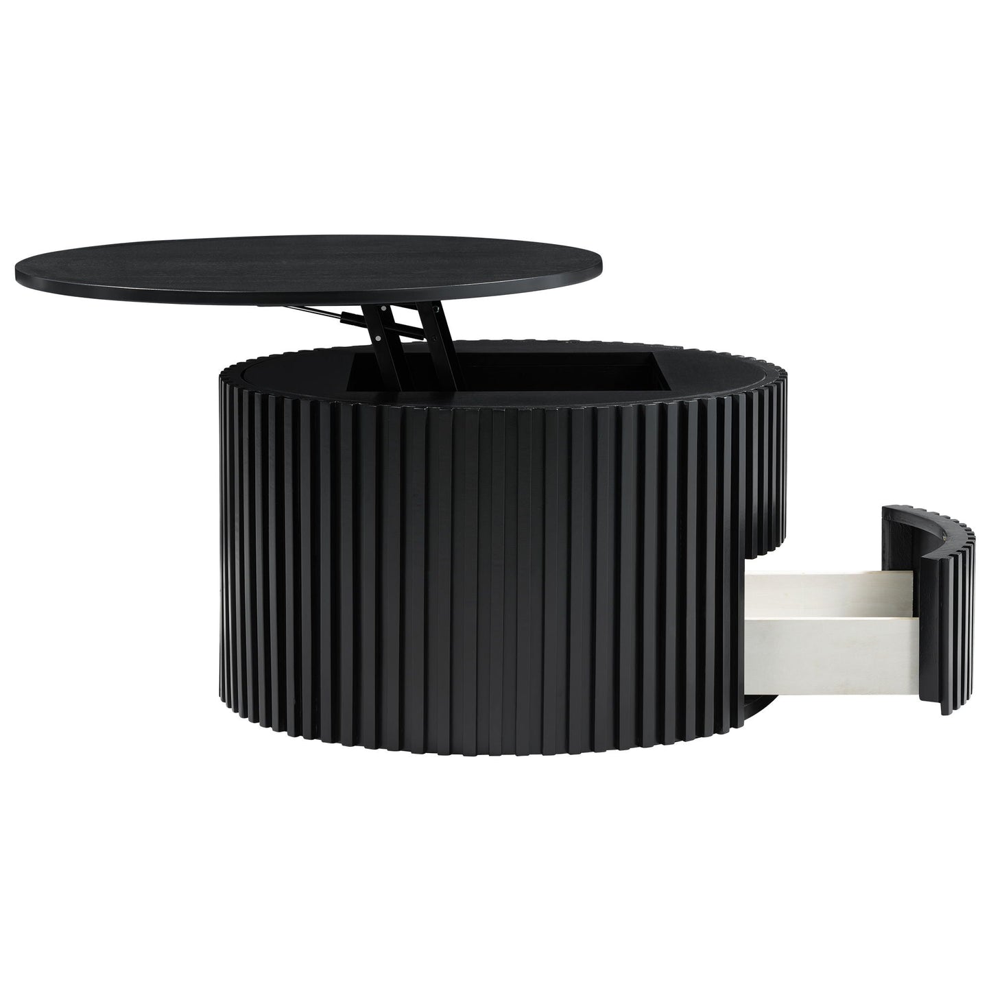 Round Lift Top Coffee Table With Hidden Storage For Living Room