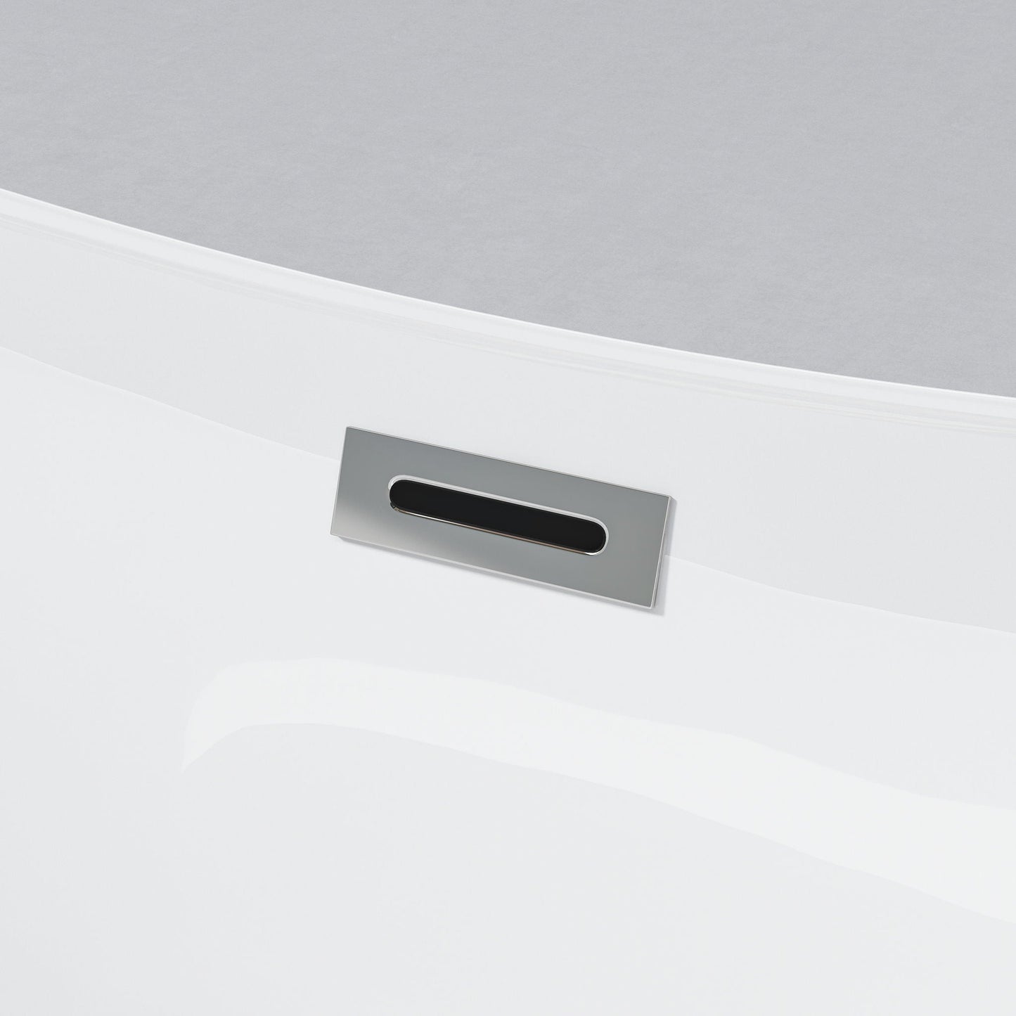 Freestanding Oval Bathtub With Overflow And Pop Up Drain, Double Walled Design - Gloss White