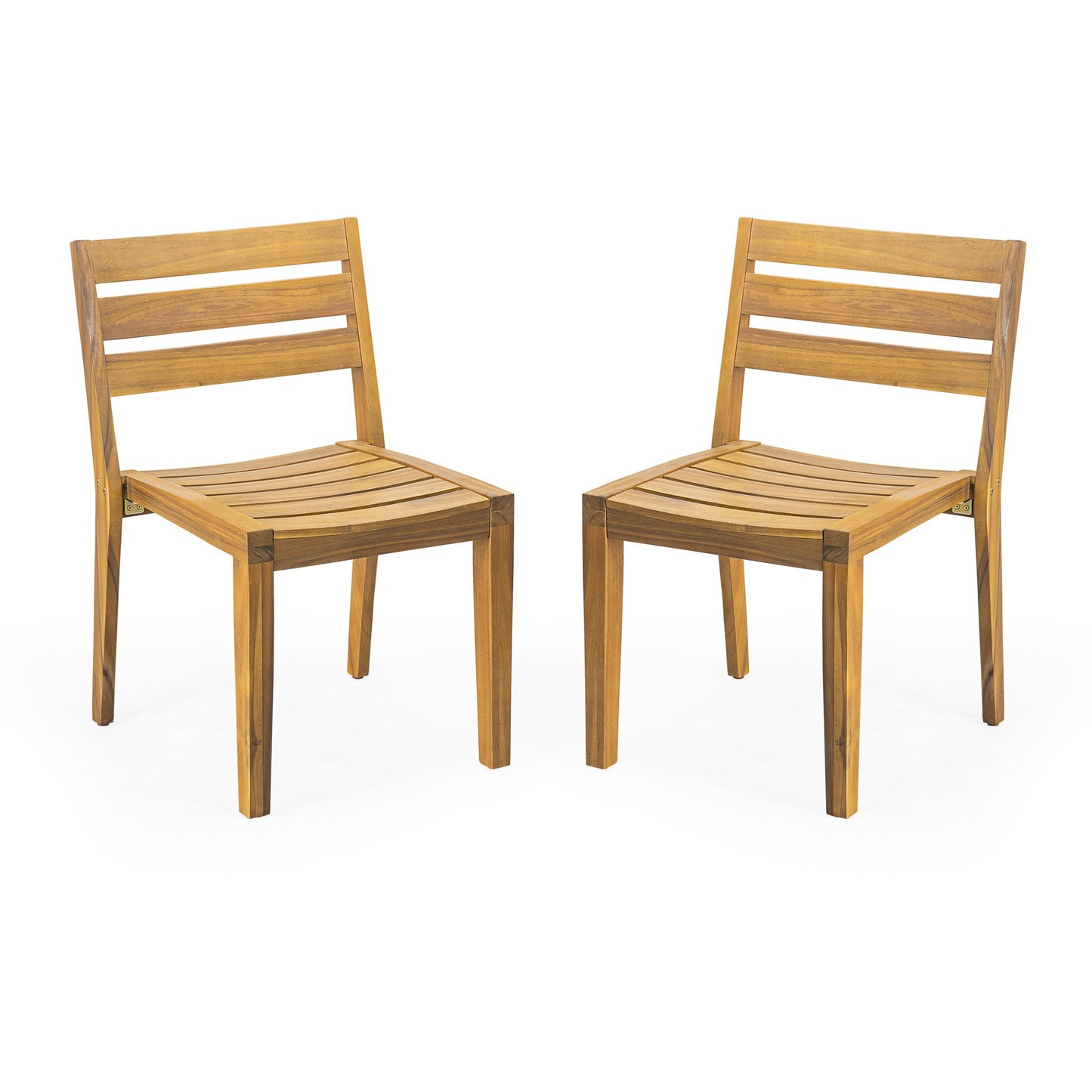 Outdoor Dining Side Chair (Set of 2) - Teak Finish