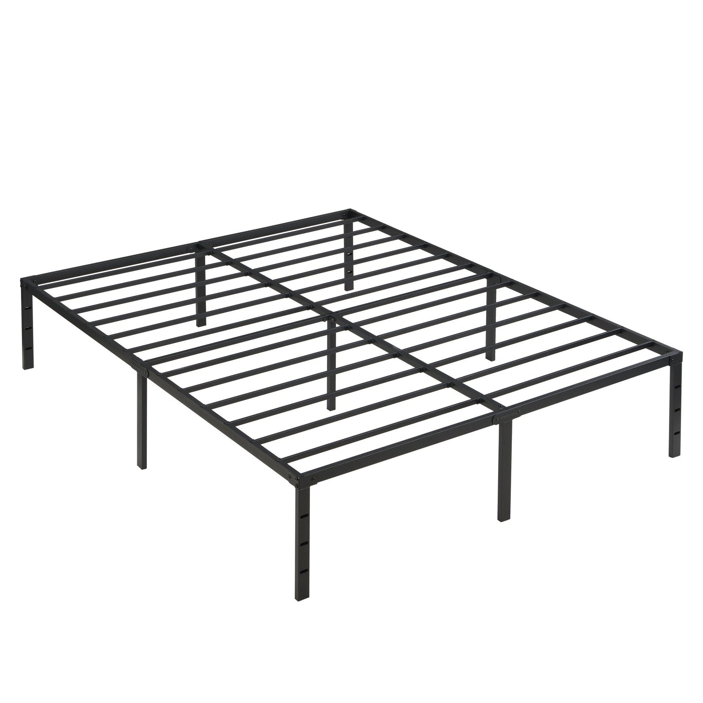Queen Size Platform Bed with Quiet Support - Black