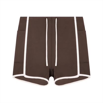 Loki & Ivy Women's High Rise Color Block Yoga Shorts