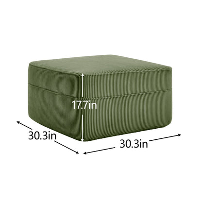 Ottoman Corduroy - Green