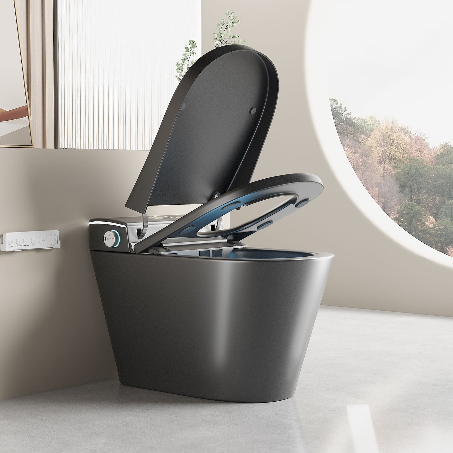 Smart Bidet Toilet With Auto Open / Close Seat, Warm Water Wash, Heated Seat, And Wireless Remote Control
