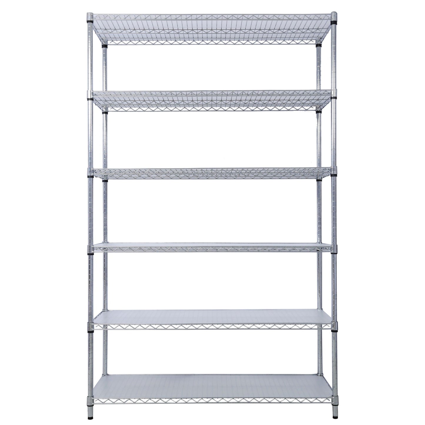 6 Tier 6000Lbs Capacity Nsf Metal Shelf Wire Shelving Unit, Heavy Duty Adjustable Storage Rack With Wheels & Shelf Liners For Commercial Grade Utility Steel Storage Rack
