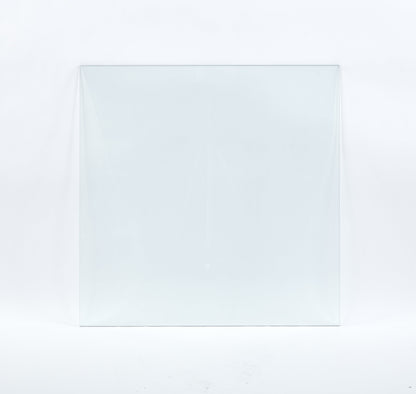Tempered Clear Glass Top 80CM Square Dining Table