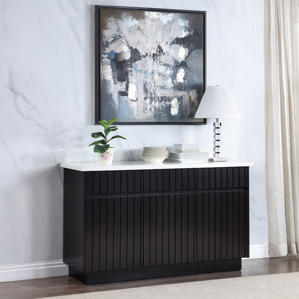 Jaramillo - Server - Engineering Marble Top & Black