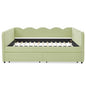 Gingham Daybed With USB Charging Port, Wave-Shaped Design
