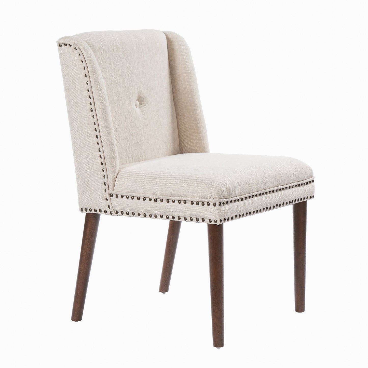 Light Luxury Rivet Upholstered Dining Chair Set of 2