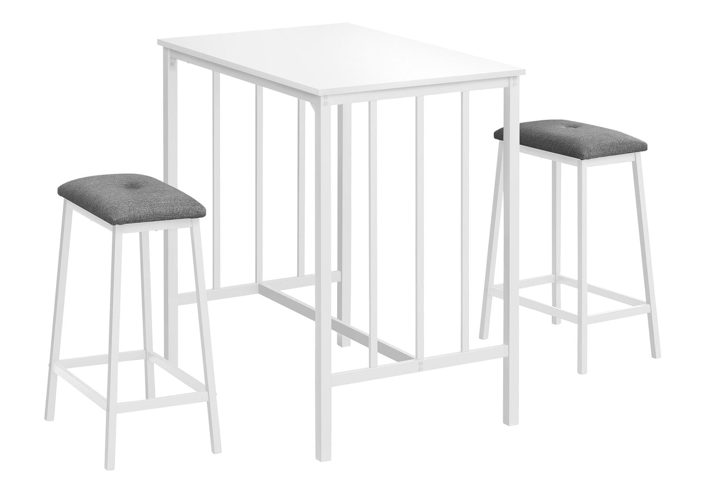 3 Piece Dining Set, Counter Height, Rectangular, Small, Contemporary & Modern
