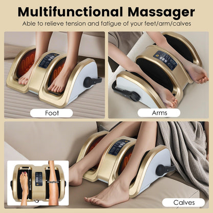 Shiatsu Foot Massager – Heating, Kneading, Auto Timer, 350° Rotating Base