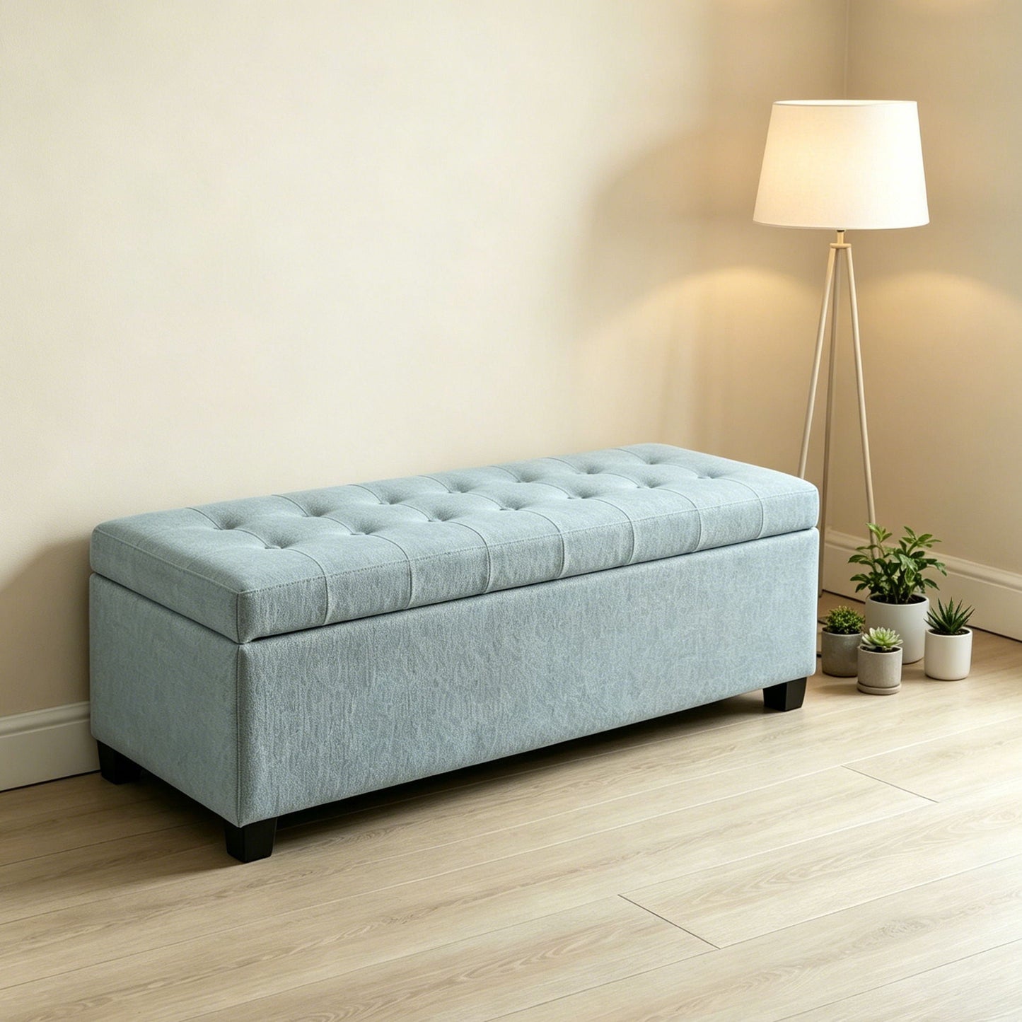 Elegant Tufted Storage Ottoman Bench