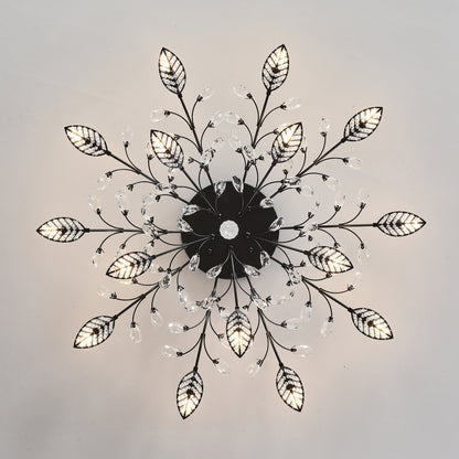 15-Light Chandelier Crystal Ceiling Lamp
