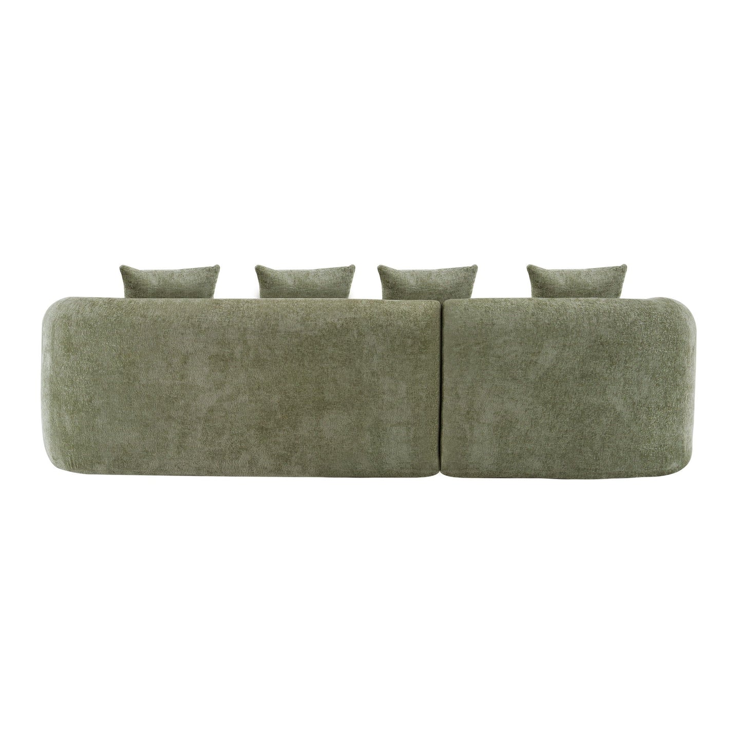 Modular L-Shape Sectional Sofa With Curved Chaise