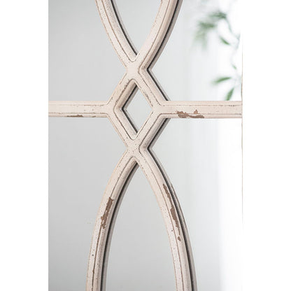 Rectangular Wooden Wall Mirror With Antique Frame, Vertical Or Horizontal Home Decor For Living Room (Set of 2)