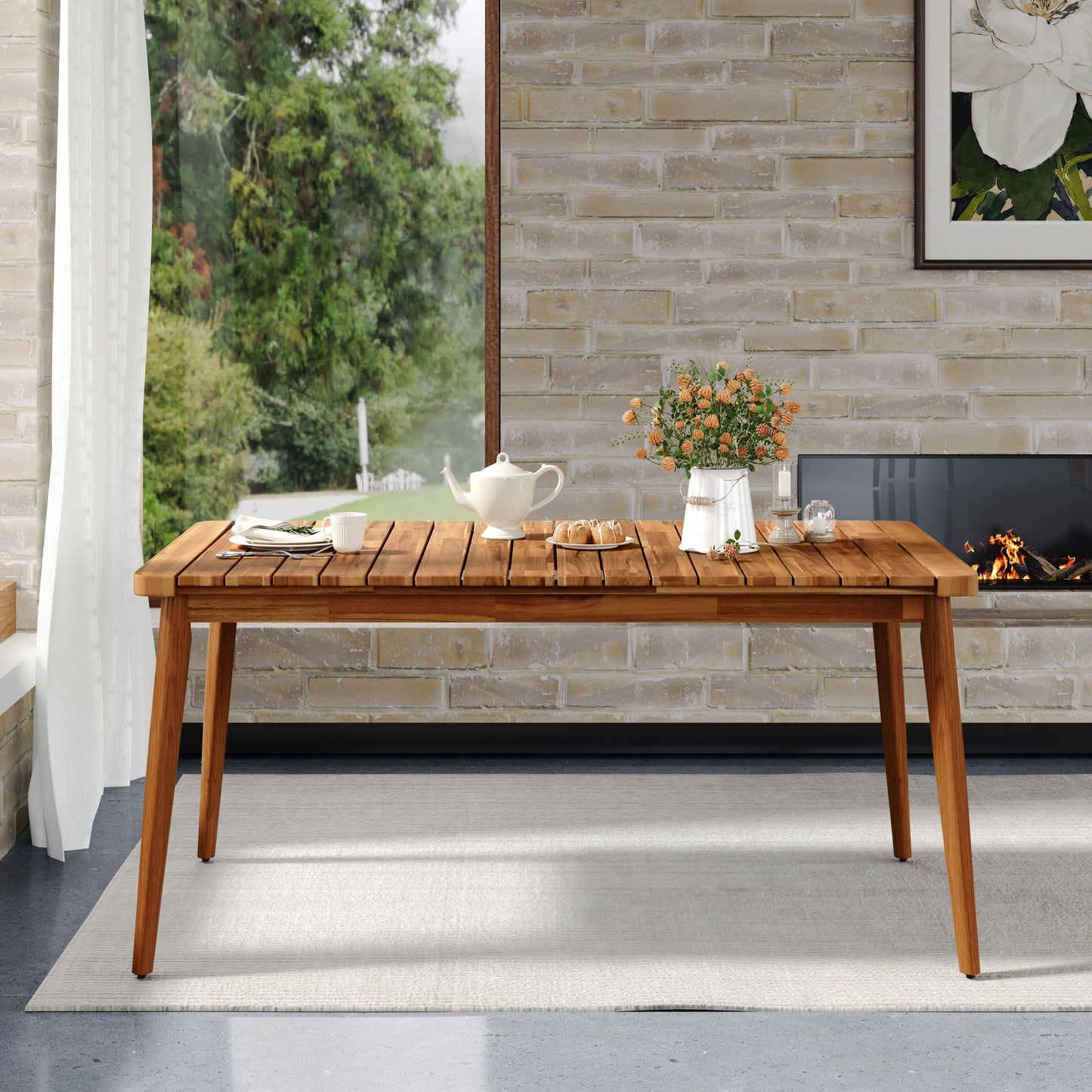 Dining Outdoor Table for Patio by Noble House