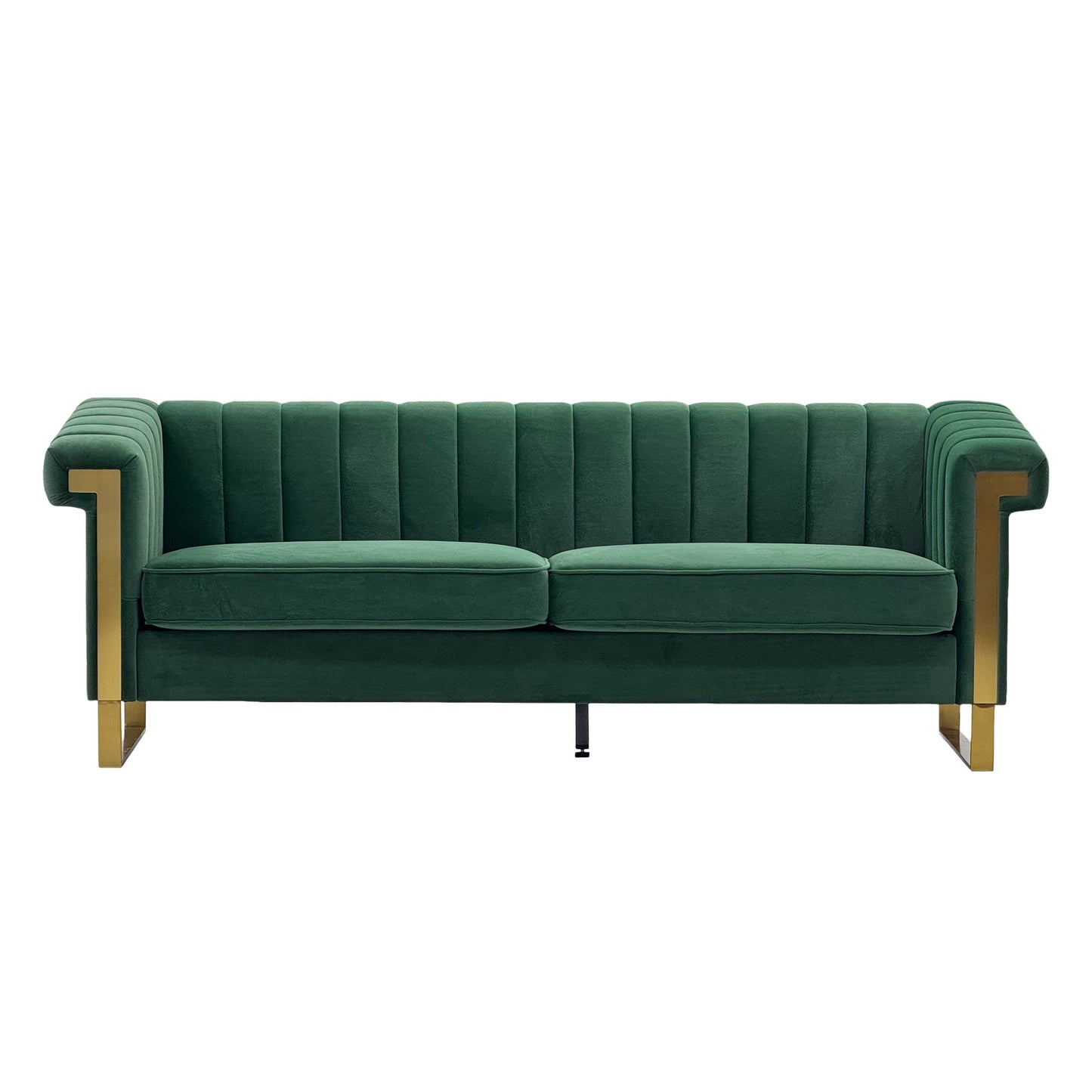 FX-P81B-RG 834-14 Velvet Sofa with Gold Accents