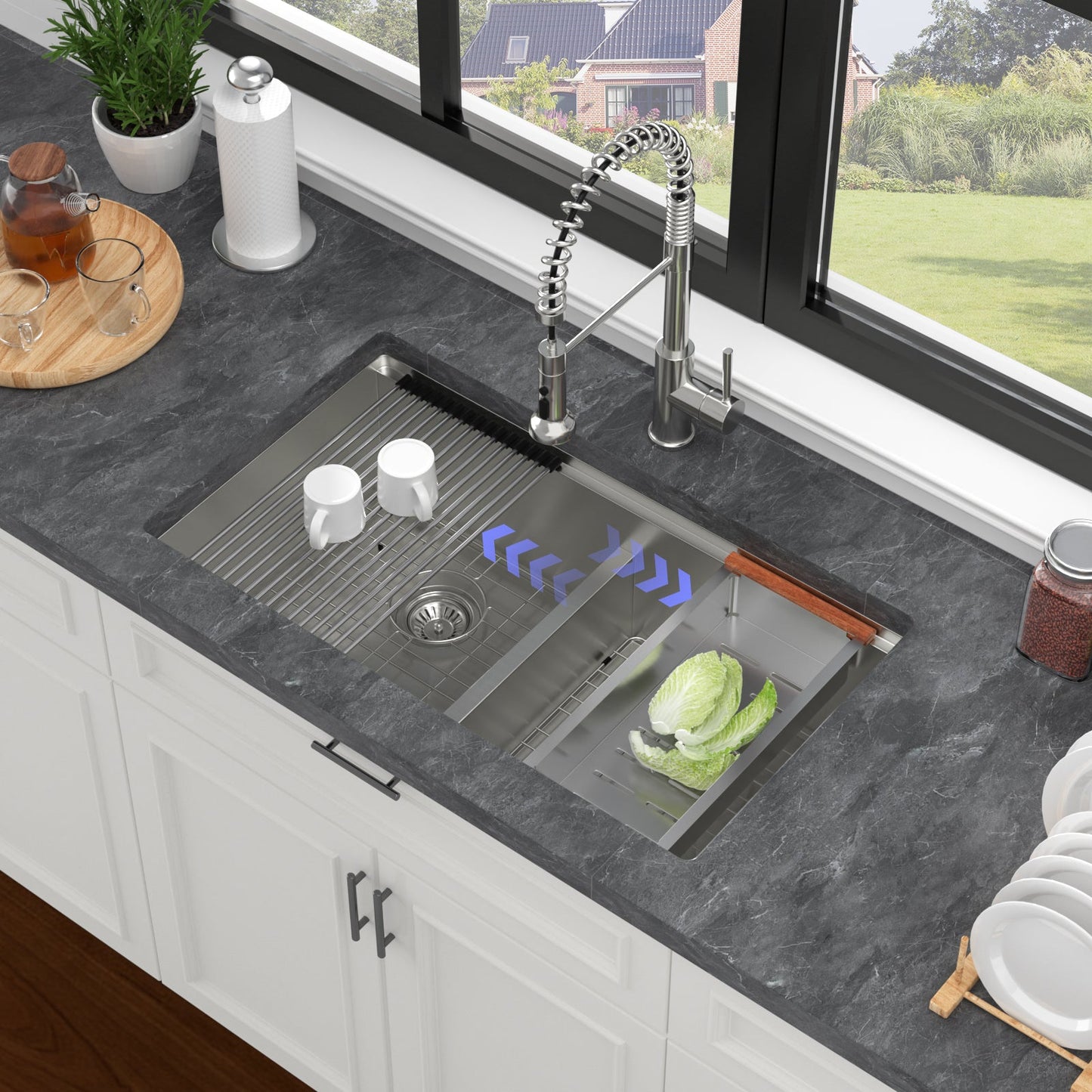 Double Bowl Undermount Kitchen Sink