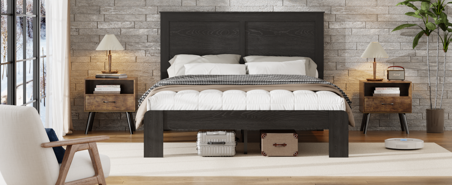 Full Size Wood Platform Bed Frame