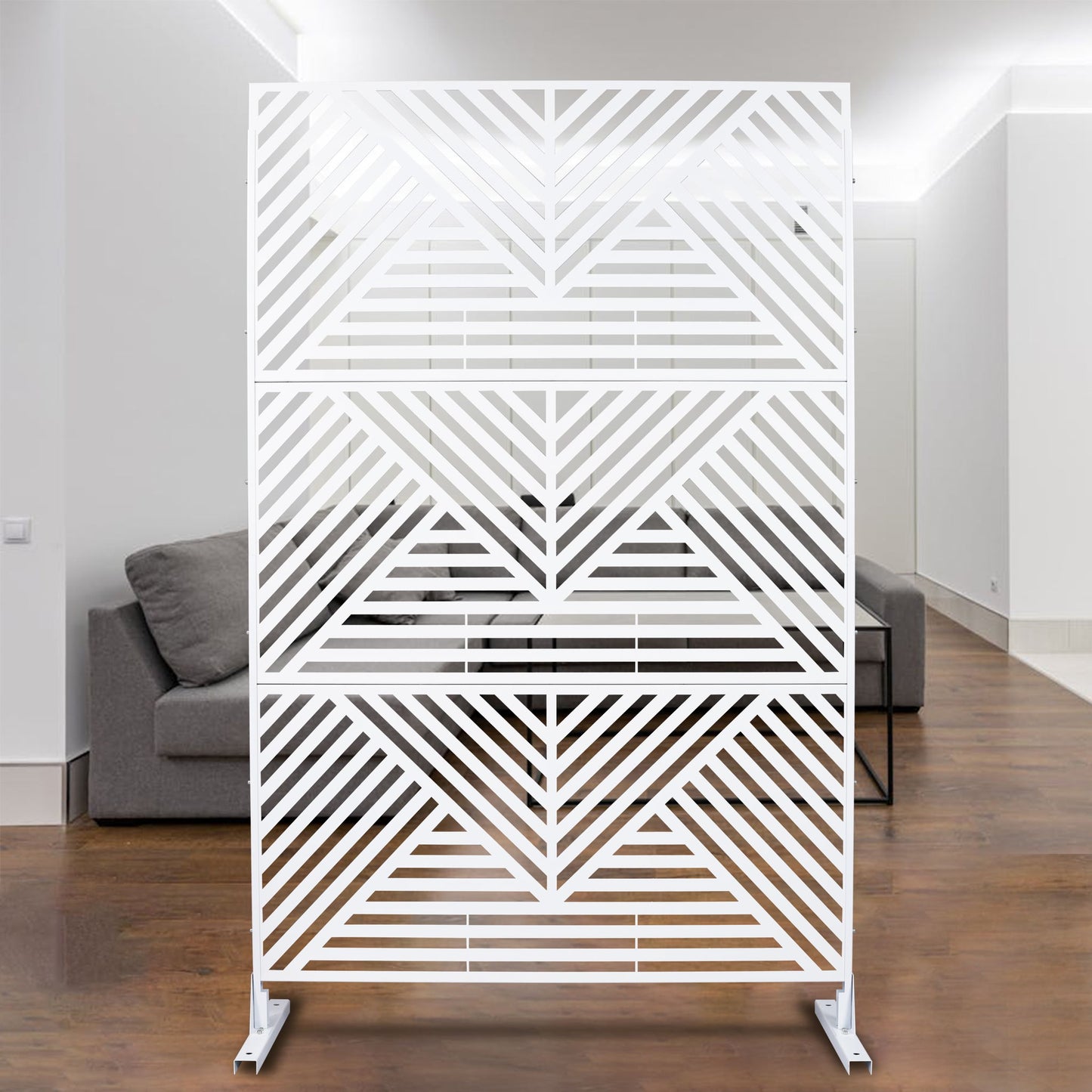 Freestanding Outdoor & Indoor Freestanding Metal Privacy Screen