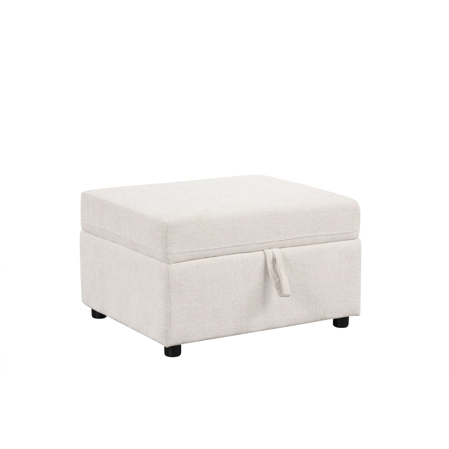 Movable Storage Ottoman Footrest For Living Room