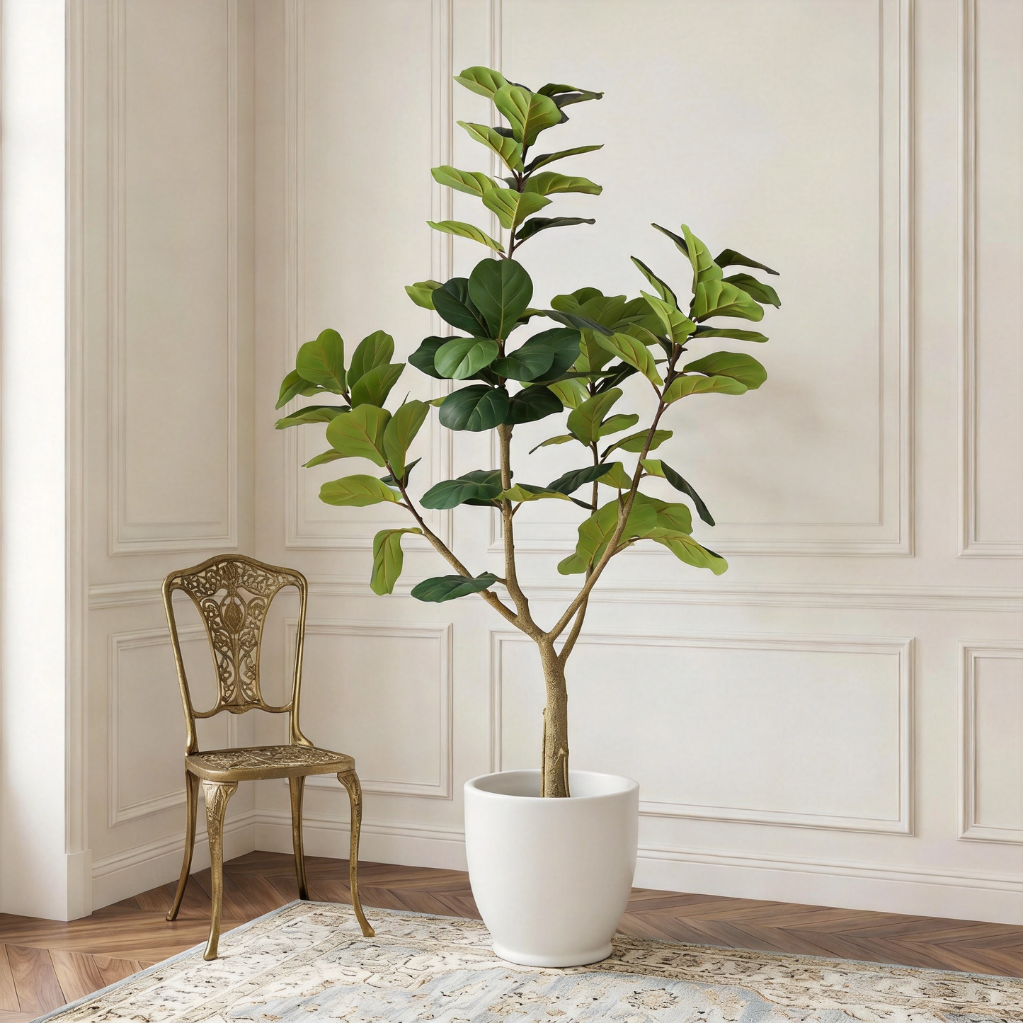 6FT Artificial Fiddle Leaf Fig Tree, Realistic Faux Potted Plant
