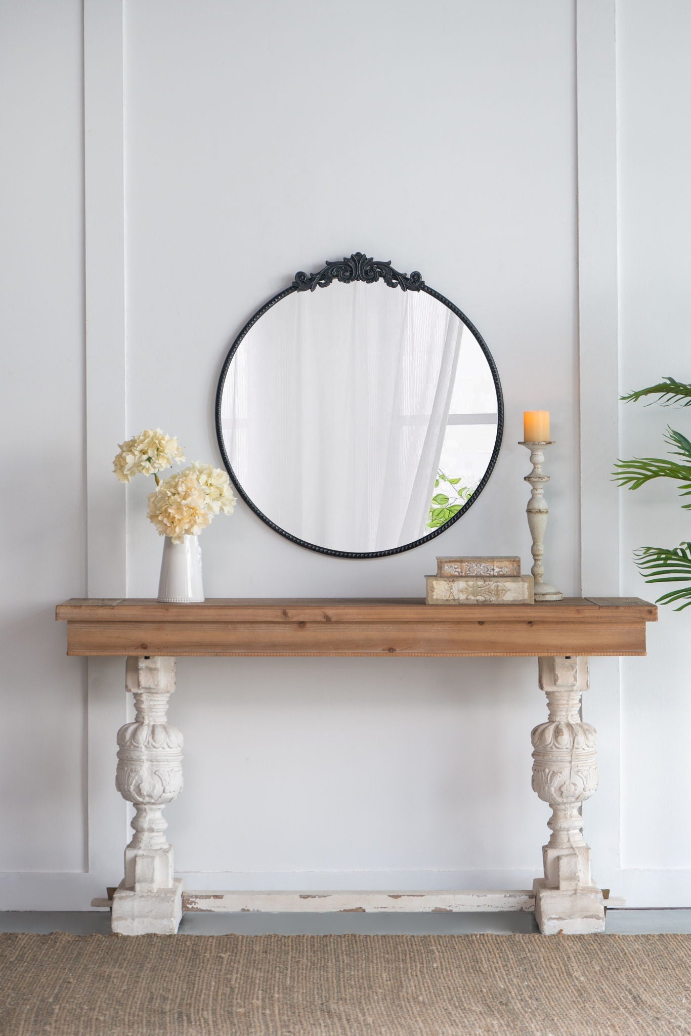 Classic Design Mirror With Baroque Inspired Frame