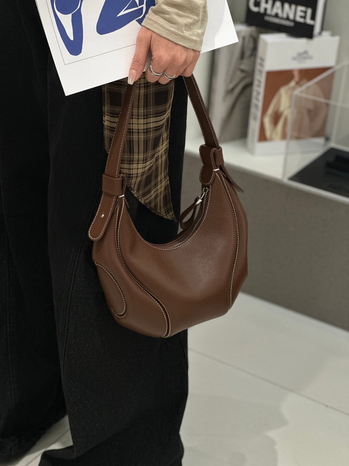 New Soft Leather Luxury-style Bag, Underarm Bag With A High-end Feel, Large Capacity Tote Bag, First Layer Cowhide Crossbody Bag