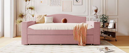 Upholstered Daybed With Storage Armrests, Trundle And Latest Integrated tooth Audio System