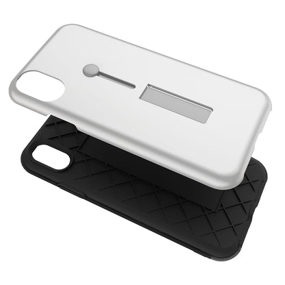 Finger Strap Phone Case for iPhone X Drop-protection Finger Ring Rugged Phone Case with Kickstand Dual Layer Case