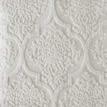 Full/Queen Tufted Cotton Chenille Damask Duvet Cover Set