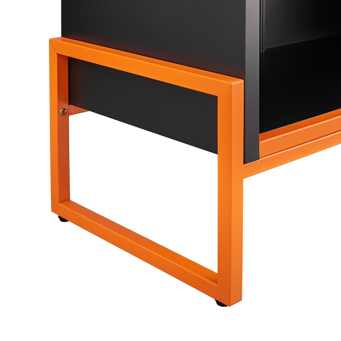 Modern Metal Shoe Cabinet With DoublebSided Doors And Adjustable Partitions