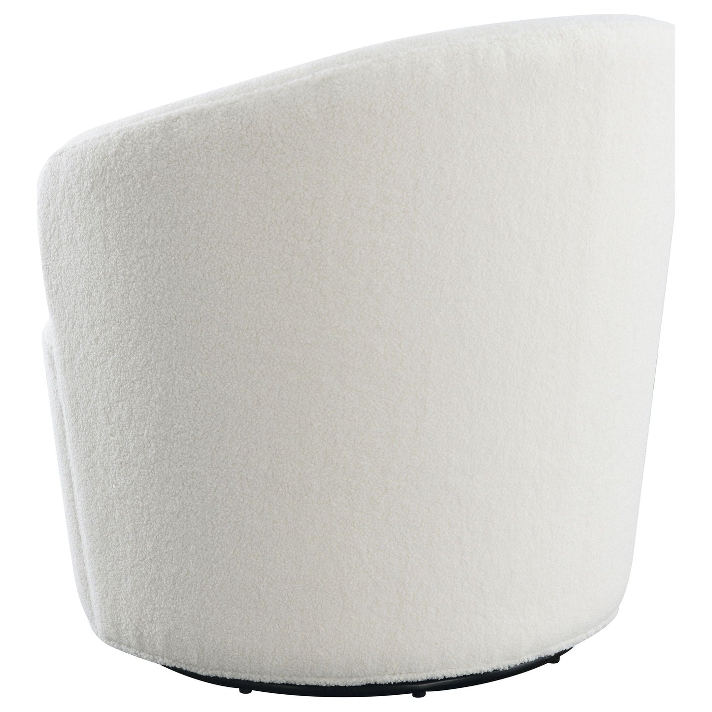 Tempest - Upholstered Barrel Back Swivel Chair - White