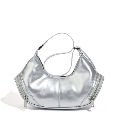 Stylish vintage zip pocket locomotive bag, shoulder bag, hobo bag casual, shoulder bag