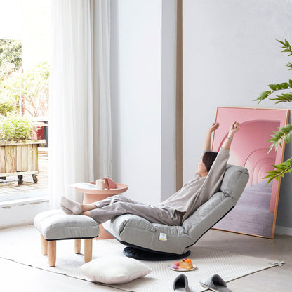 Adjustable Japanese Reclining Floor Chair Sofa With Metal Frame For Living Room
