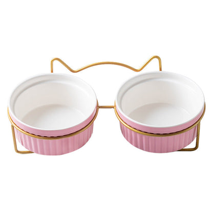 Protect Cervical Spine And High Feet Drinking Water Pet Bowl