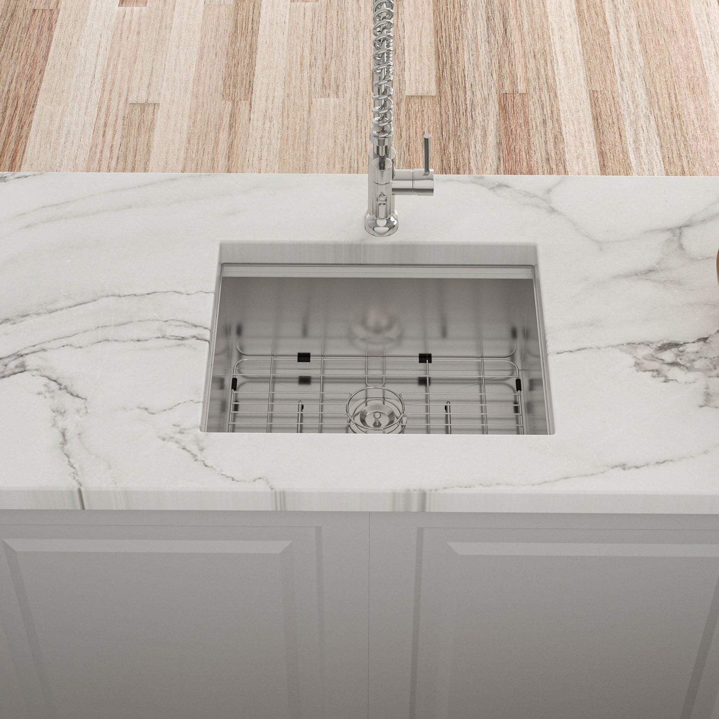 Single Bowl Undermount Workstation Kitchen Sink with Accessories