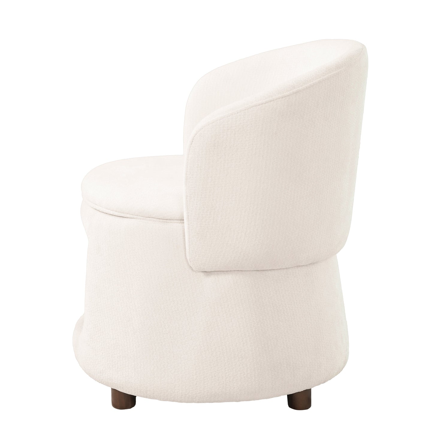 Beige Pet Friendly Chair with Hidden Pet Nook, Convertible Stool, Storage Seat